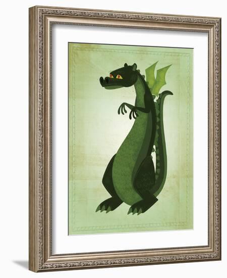 Green Dragon-John W Golden-Framed Giclee Print