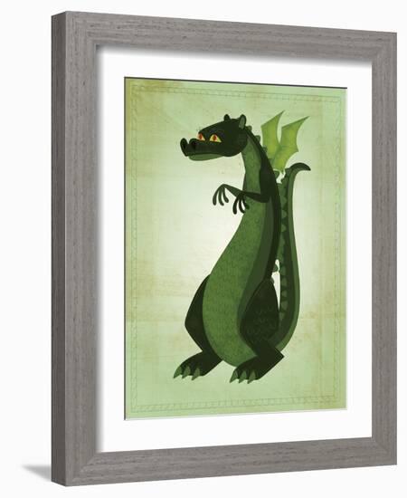 Green Dragon-John W Golden-Framed Giclee Print