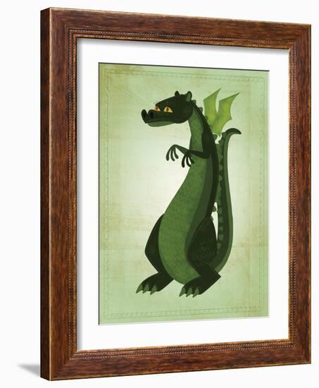 Green Dragon-John W Golden-Framed Giclee Print