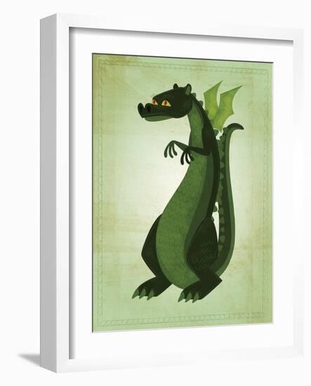 Green Dragon-John W Golden-Framed Giclee Print