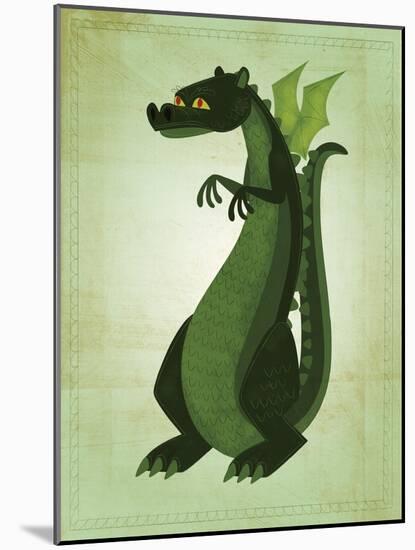 Green Dragon-John W Golden-Mounted Giclee Print