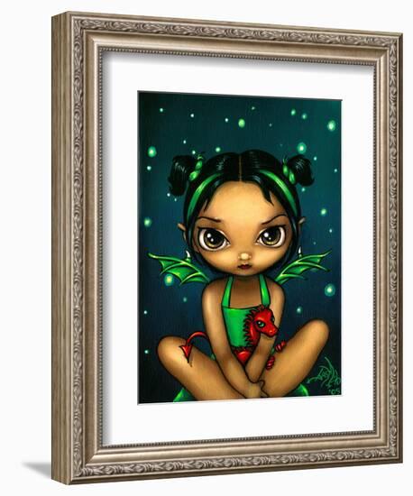 Green Dragonling Fairy-Jasmine Becket-Griffith-Framed Art Print