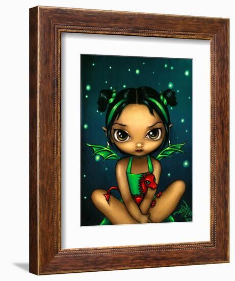 Green Dragonling Fairy-Jasmine Becket-Griffith-Framed Art Print