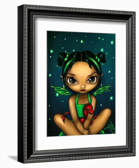 Green Dragonling Fairy-Jasmine Becket-Griffith-Framed Art Print