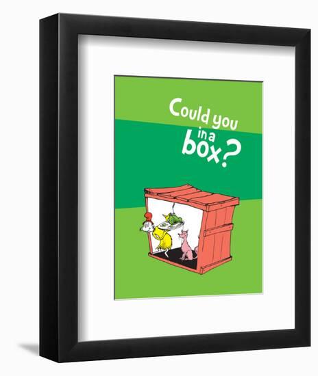 Green Eggs Would You Collection II - Could You in a Box? (green)-Theodor (Dr. Seuss) Geisel-Framed Art Print