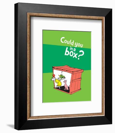 Green Eggs Would You Collection II - Could You in a Box? (green)-Theodor (Dr. Seuss) Geisel-Framed Art Print