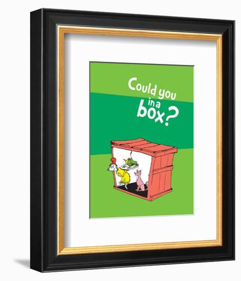 Green Eggs Would You Collection II - Could You in a Box? (green)-Theodor (Dr. Seuss) Geisel-Framed Art Print