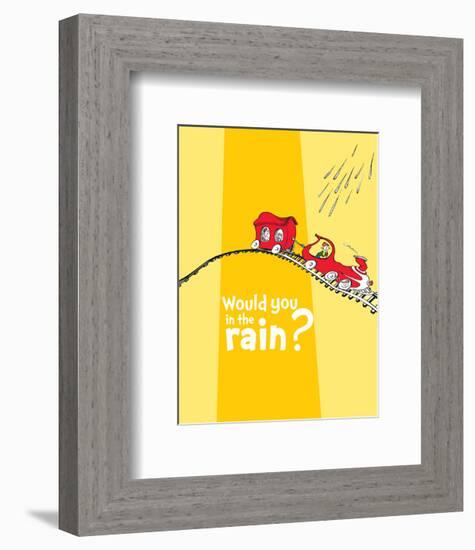 Green Eggs Would You Collection III - Would You in the Rain? (yellow)-Theodor (Dr. Seuss) Geisel-Framed Art Print