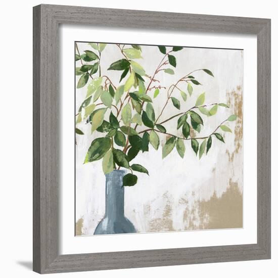 Green Fall Leaves-Asia Jensen-Framed Art Print