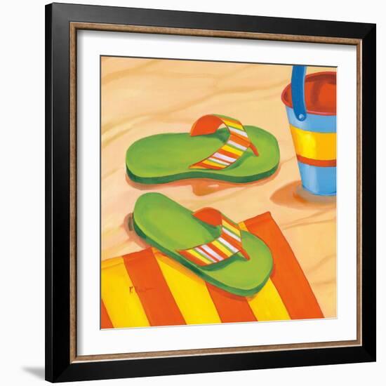 Green Flip Flops-Paul Brent-Framed Art Print