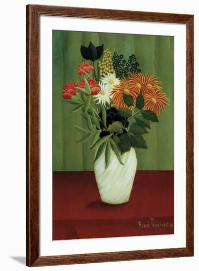 Green Flowers-Henri Rousseau-Framed Art Print