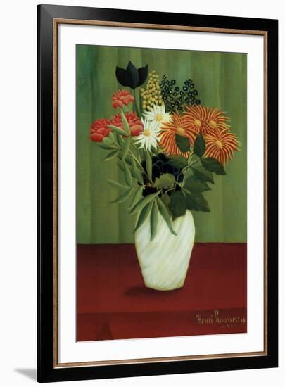 Green Flowers-Henri Rousseau-Framed Art Print