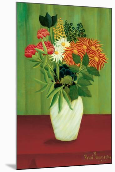Green Flowers-Henri Rousseau-Mounted Premium Giclee Print