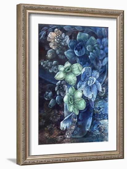 Green Flowers-Skarlett-Framed Giclee Print