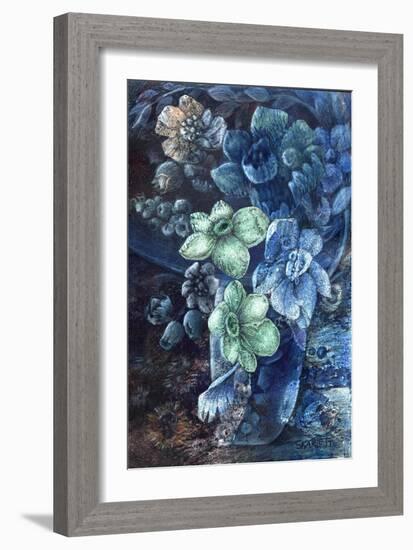 Green Flowers-Skarlett-Framed Giclee Print