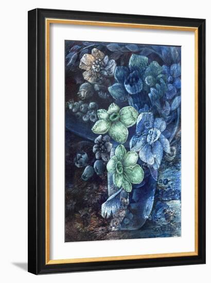 Green Flowers-Skarlett-Framed Giclee Print