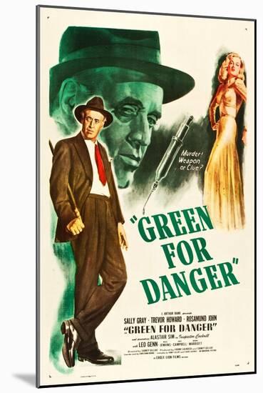 Green for Danger, Alastair Sim, Sally Gray on US poster art, 1946-null-Mounted Art Print