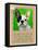 Green French Bulldog-Cathy Cute-Framed Premier Image Canvas