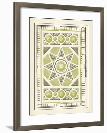 Green Garden Maze VI-J.F. Blondel-Framed Art Print