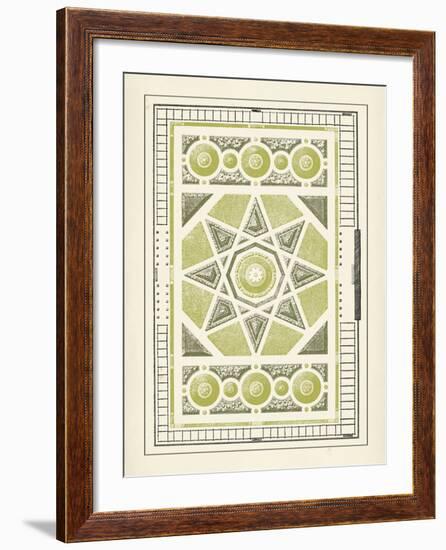 Green Garden Maze VI-J.F. Blondel-Framed Art Print