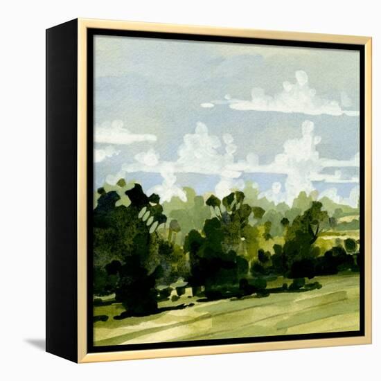 Green Gardens I-Emma Caroline-Framed Stretched Canvas