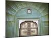 Green Gate in Pitam Niwas Chowk, City Palace, Jaipur, Rajasthan, India-Ian Trower-Mounted Photographic Print