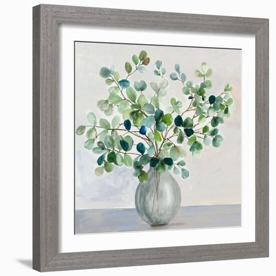 Green Glass Vase-Asia Jensen-Framed Art Print