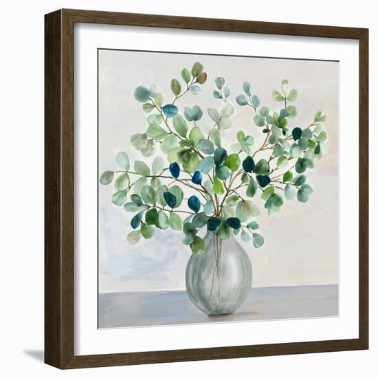 Green Glass Vase-Asia Jensen-Framed Art Print