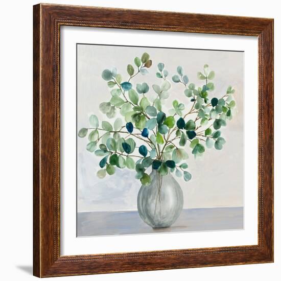 Green Glass Vase-Asia Jensen-Framed Art Print