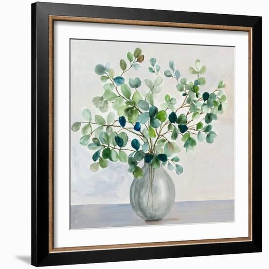 Green Glass Vase-Asia Jensen-Framed Art Print