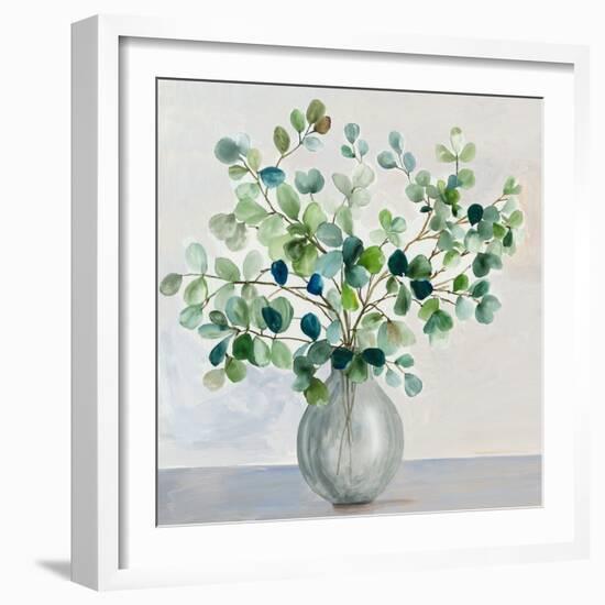 Green Glass Vase-Asia Jensen-Framed Art Print