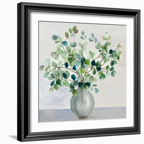 Green Glass Vase-Asia Jensen-Framed Art Print