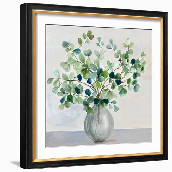 Green Glass Vase-Asia Jensen-Framed Art Print