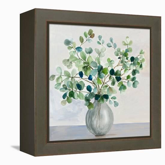 Green Glass Vase-Asia Jensen-Framed Stretched Canvas