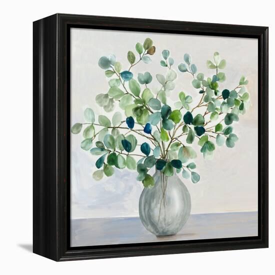 Green Glass Vase-Asia Jensen-Framed Stretched Canvas