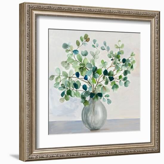 Green Glass Vase-Asia Jensen-Framed Art Print