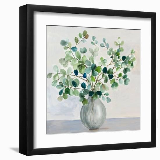 Green Glass Vase-Asia Jensen-Framed Art Print