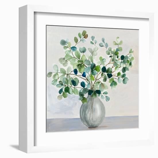 Green Glass Vase-Asia Jensen-Framed Art Print