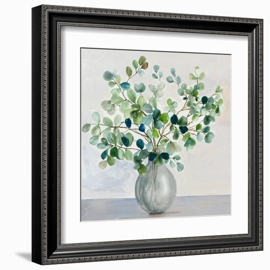 Green Glass Vase-Asia Jensen-Framed Art Print