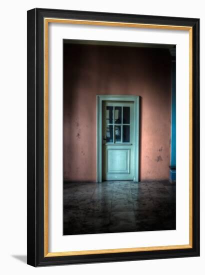 Green Glazed Door-Nathan Wright-Framed Photographic Print