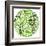 Green Globe Outline Made From Birds, Animals And Flowers Icons-Marish-Framed Art Print