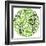 Green Globe Outline Made From Birds, Animals And Flowers Icons-Marish-Framed Art Print