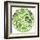 Green Globe Outline Made From Birds, Animals And Flowers Icons-Marish-Framed Art Print