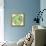 Green Globe Outline Made From Birds, Animals And Flowers Icons-Marish-Framed Stretched Canvas displayed on a wall