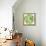 Green Globe Outline Made From Birds, Animals And Flowers Icons-Marish-Framed Stretched Canvas displayed on a wall