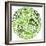 Green Globe Outline Made From Birds, Animals And Flowers Icons-Marish-Framed Premium Giclee Print