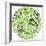 Green Globe Outline Made From Birds, Animals And Flowers Icons-Marish-Framed Premium Giclee Print