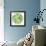 Green Globe Outline Made From Birds, Animals And Flowers Icons-Marish-Framed Art Print displayed on a wall