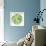 Green Globe Outline Made From Birds, Animals And Flowers Icons-Marish-Framed Art Print displayed on a wall