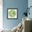 Green Globe Outline Made From Birds, Animals And Flowers Icons-Marish-Framed Art Print displayed on a wall